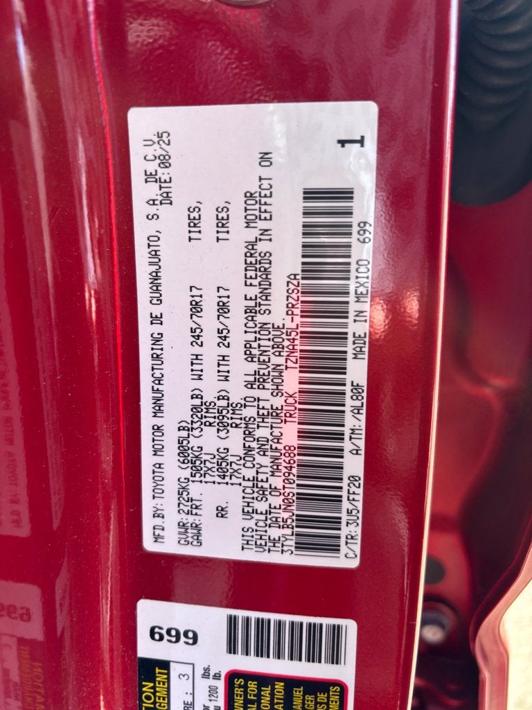 2025 Toyota Tacoma SR5