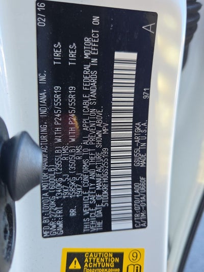 2016 Toyota Highlander Limited Platinum V6